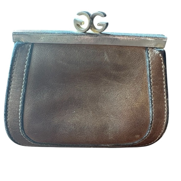 Gucci Brown Leather Kiss-lock Coin purse - Picture 2 of 11